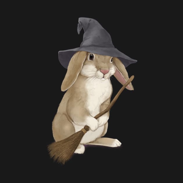 Hoppy Halloween Witch Bunny by LauraGraves