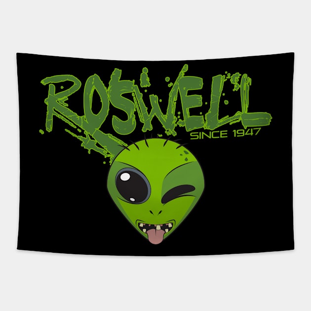 ROSWELL Green Tapestry by reyacevedoart