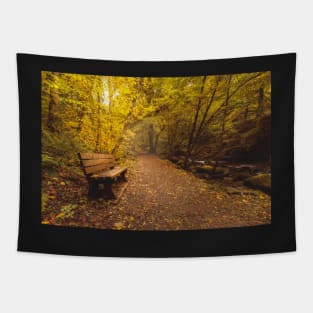 An Autumnal Bench Tapestry