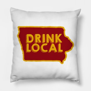 Iowa Drink Local Beer Pillow