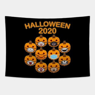 Pumpkin Halloween 2020 Jack o Lantern Tapestry