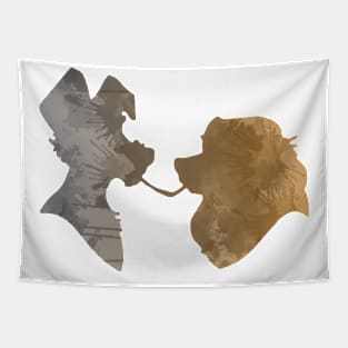 Dogs Inspired Silhouette Tapestry