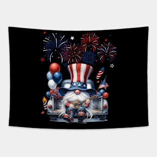 4th Of July Patriotic Gnomes Sunglasses American Fireworks Tapestry