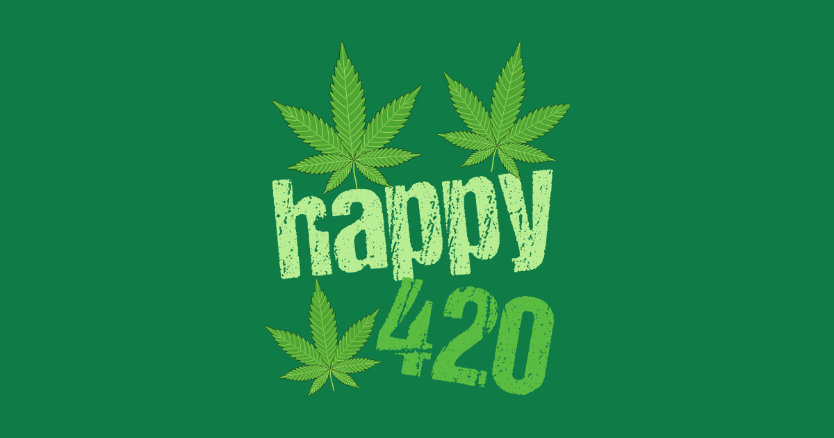 Happy 420 420 Sticker Teepublic 9599