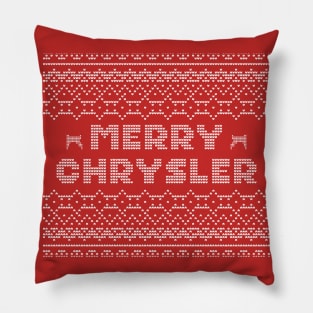 Ugly Christmas Sweater | Merry Chrysler Pillow