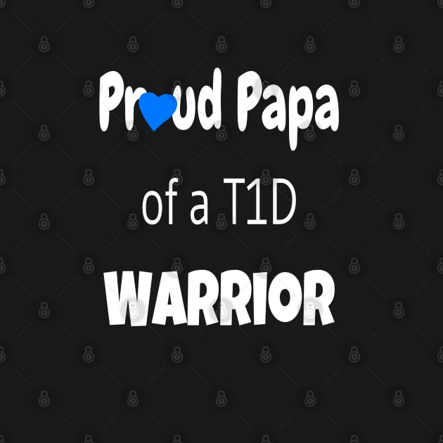 Proud Papa - White Text - Blue Heart by CatGirl101