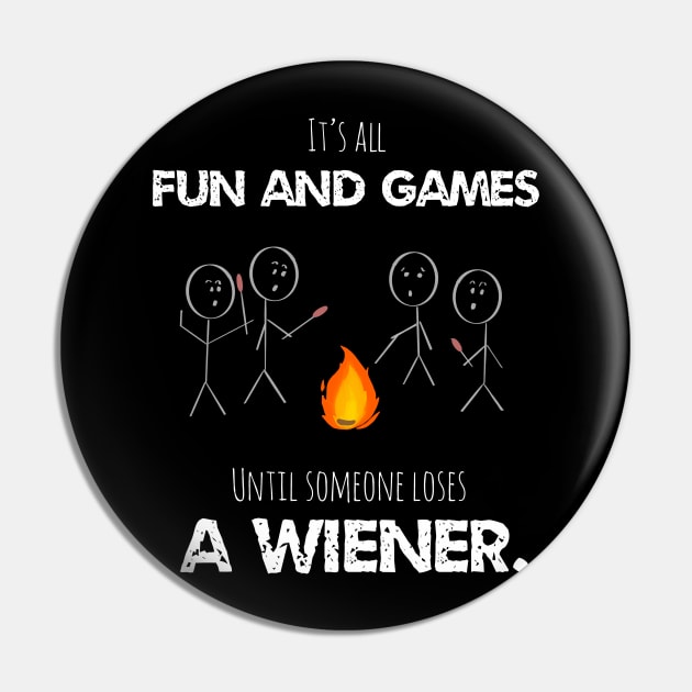 It’s All Fun And Games Until Someone Loses A Weiner Funny Pin by MillerDesigns