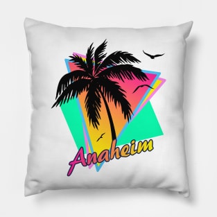 Anaheim Cool 80s Sunset Pillow