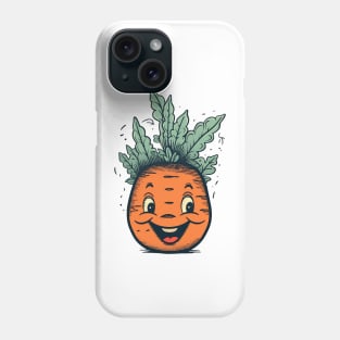 Vintage cartoon carrot Phone Case