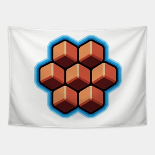 Hypnotic Cubes - Sedona Palette Tapestry