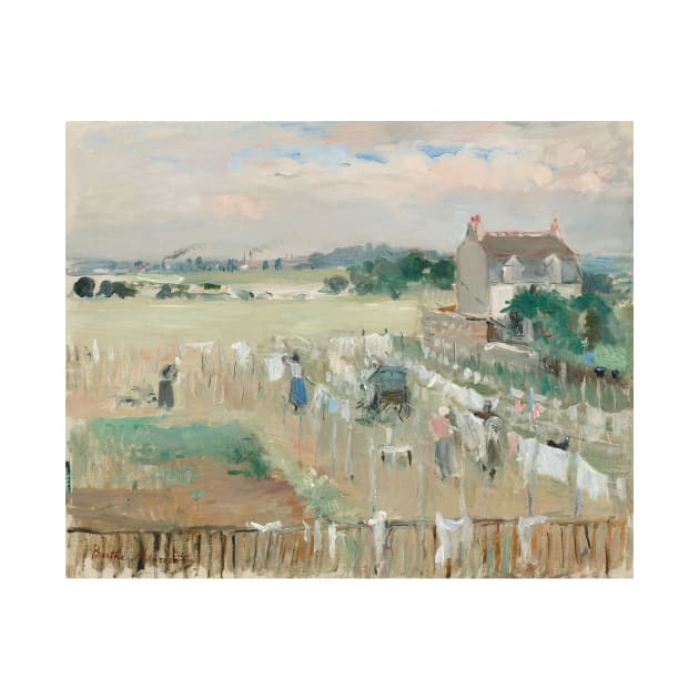 Hanging the Laundry out to Dry by Berthe Morisot by Classic Art Stall