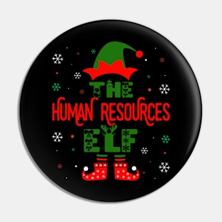 The HR Human Resources Elf Funny Christmas Pin