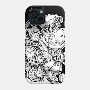 Mad Hatter Ferret at Tea Time Phone Case