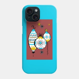 Mid-century Modern Christmas Ornaments Phone Case