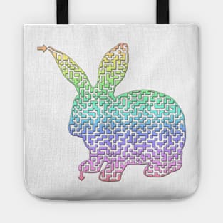 Pastel Colored Bunny Rabbit Maze Tote