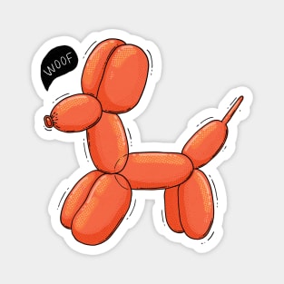 WOOF BALLOON DOG Magnet