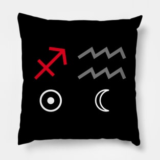 Sagittarius Sun Aquarius Moon Zodiac Sign Pillow