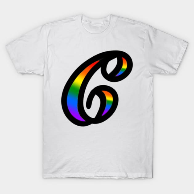 JennaBunnies Rainbow Cursive Letter U T-Shirt