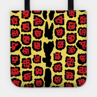 Jaguar Pattern in Blood Orange on Lemon Curd Tote