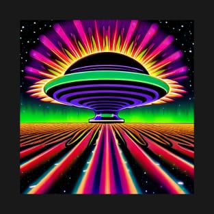 Area 51 – Trippy Retro UFO 73 T-Shirt