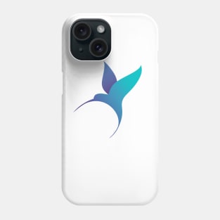 Blue hummingbird Phone Case