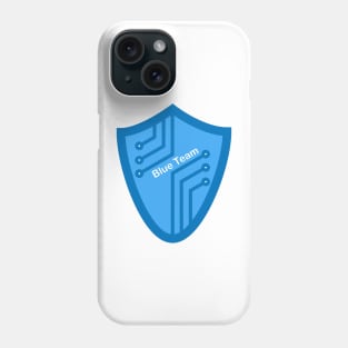 Cybersecurity Blue Team Shield Circuits Gamification Logo Phone Case