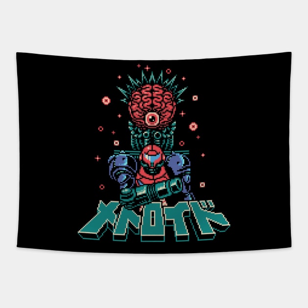 Final Boss Tapestry by Pixeleyebat