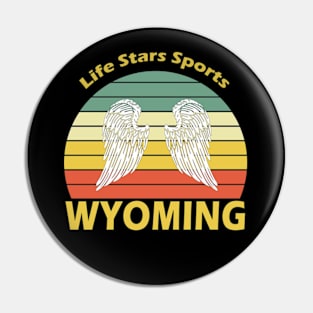 Wyoming Retro Pin