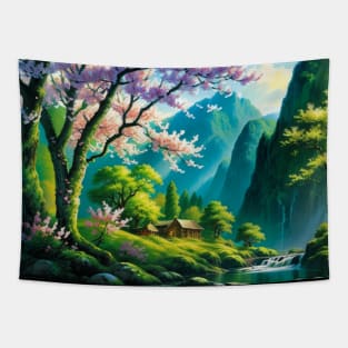 Spring Time in the River Valley Tapestry