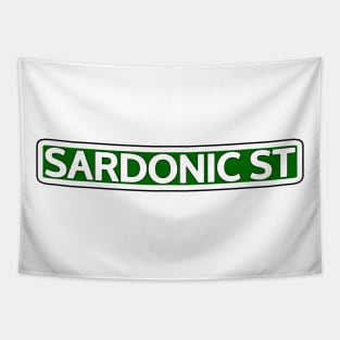 Sardonic St Street Sign Tapestry