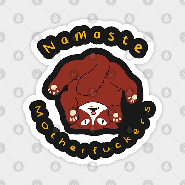 Namaste Cat Magnet by YaiVargas