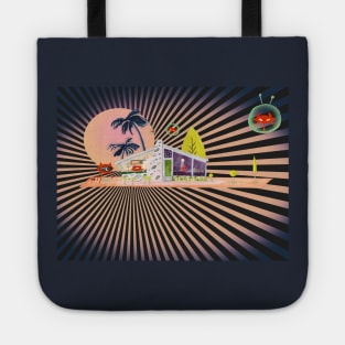 Mid Century Modern Style Collage Tote