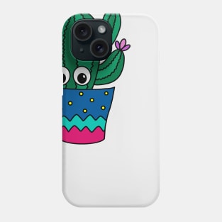 Cute Cactus Design #326: Cactus With Pretty Flowers In Cute Pot Phone Case