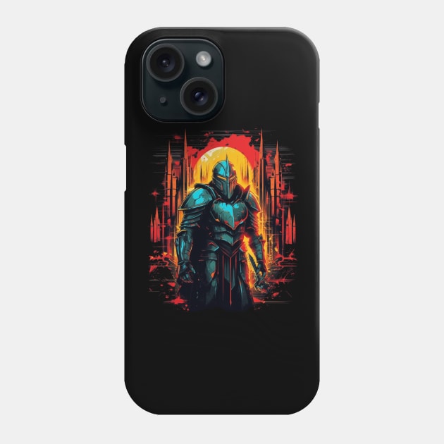 Shadowed Sentinel: The Dark Medieval Warrior Phone Case by SupportTrooper