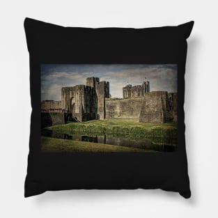 The Gatehouse At Caerphilly Castle Pillow