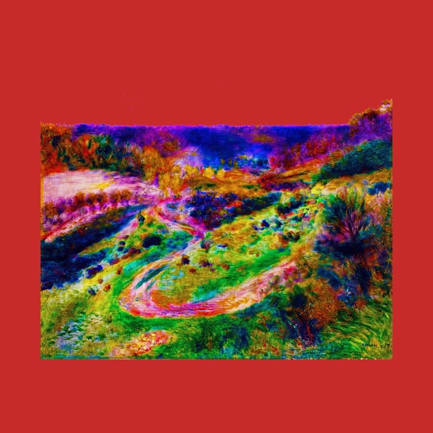Pierre Auguste Renoir road at wargemont by indusdreaming