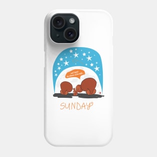 Happy Squirrel family – learn from the stars in cozy Sunday Phone Case