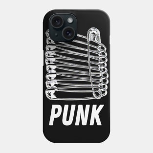 Punk #3 - Safety Pin Typography Design Phone Case