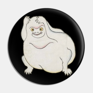 Cute Japanese Yokai Monster with Round Body and Short Arms Art Folklore Pin