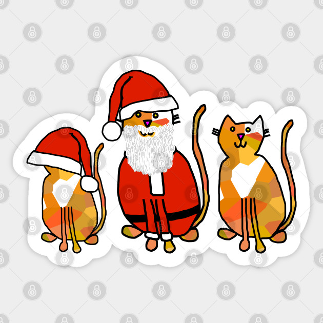 Cute Christmas Cats Cats Sticker Teepublic
