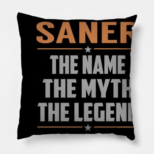 SANER The Name The Myth The Legend Pillow