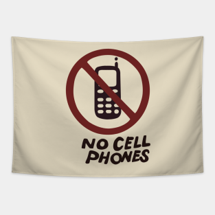 Gilmore Girls Tapestry - No Cell Phones by Troll Bogies Handmade