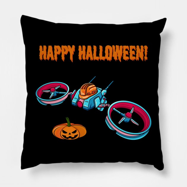 Drone #1 Halloween Edition Pillow by Merch By Engineer