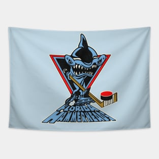 Retro Defunct Florida Hammerheads Roller Hockey Tapestry