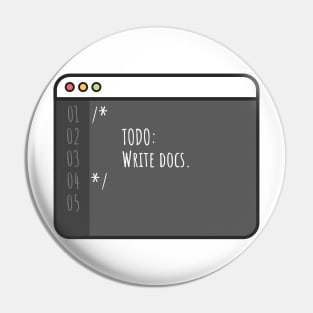 Developer todo docs Pin