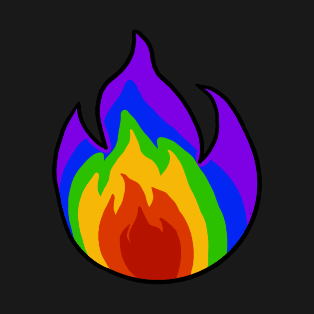 Rainbow Flame by CalliesArt