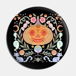 Sugarskull Pumpkin Pin