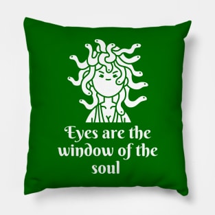 Medusa Gorgon Head Anti social Mythology joke Pillow