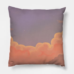 Kawaii lilac Pastel Clouds Pillow
