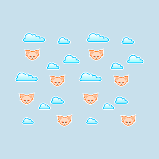 Cloudy fox pattern T-Shirt